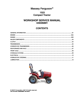 1523 Compact Tractor Repair Manual