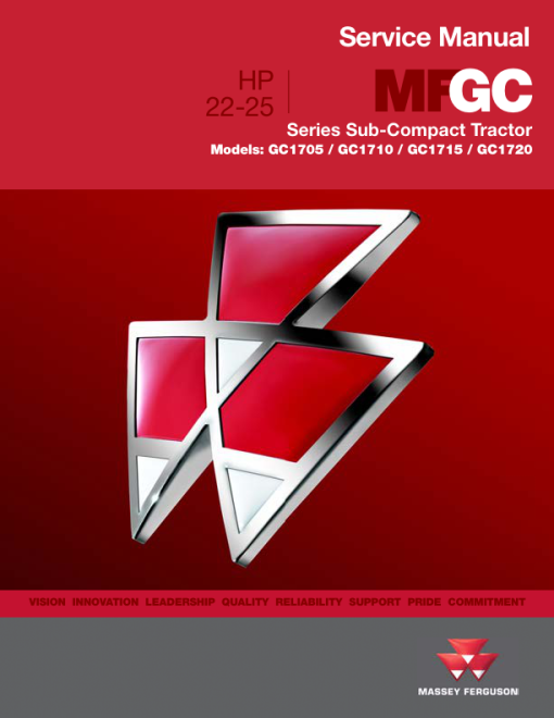 Massey Ferguson GC1705, GC1710, GC1715, GC1720 Service Manual