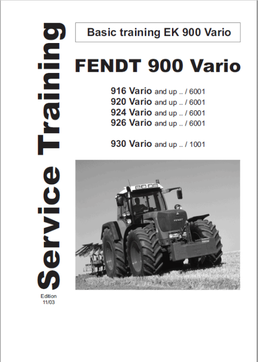 Fendt 916, 920, 924, 926 Favorit Vario COM II Tractors Workshop Repair Manual - Image 2