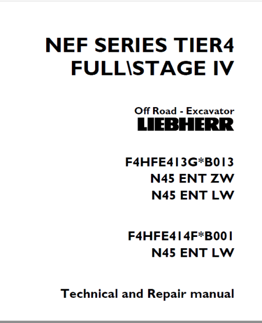 Liebherr D924 A7-04, D924 A7-14 Engine Service Manual - Image 2