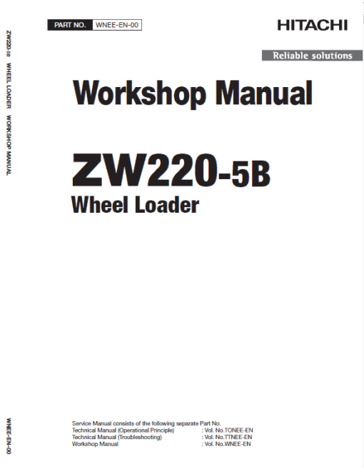 Hitachi ZW220-5A, ZW220-5B Wheel Loader Service Repair Manual