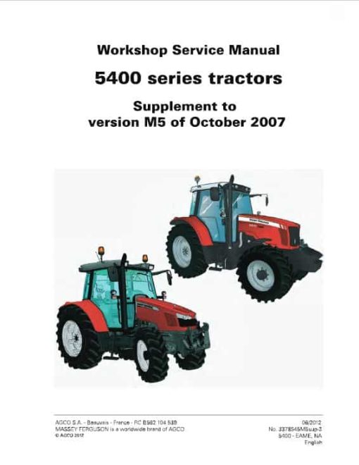 Massey Ferguson 5410, 5420, 5430, 5440, 5450 Tractors Service Manual