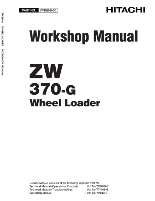 Hitachi ZW370, ZW370-G Wheel Loader Service Repair Manual