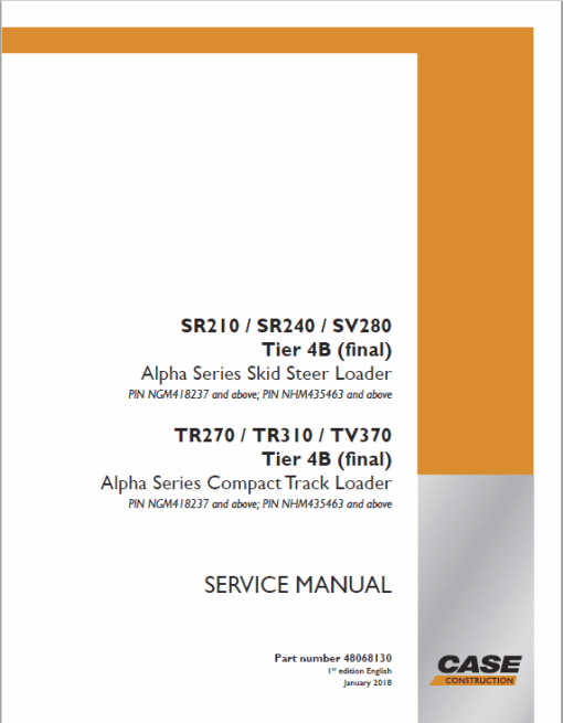 Case TR270, TR310, TV370 Track Loader Service Manual (Tier 4B) - Image 2