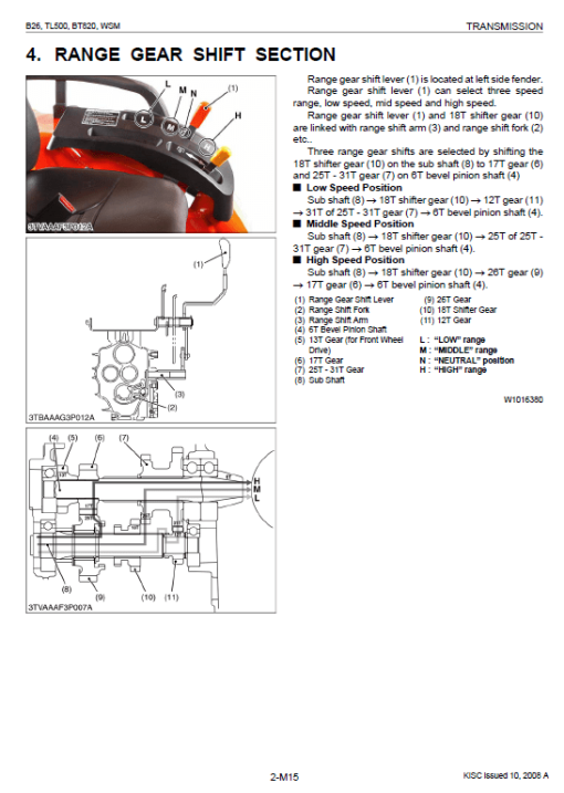 Kubota B26, TL500, BT820 Tractor Loader Workshop Manual - Image 7