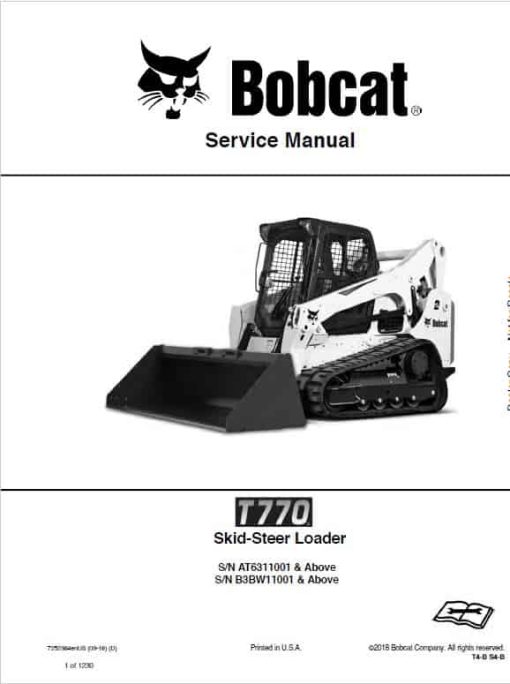 Bobcat T770 Loader Service Manual - Image 3