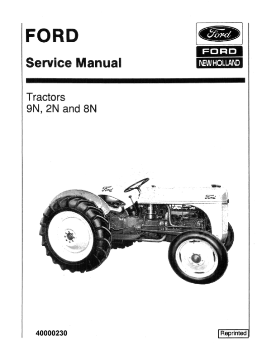 Ford 2N, 8N, 9N Tractor Service Manual