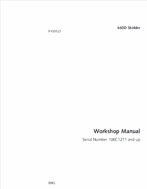 John Deere 660D Skidder Repair Technical Manual (TM1124)