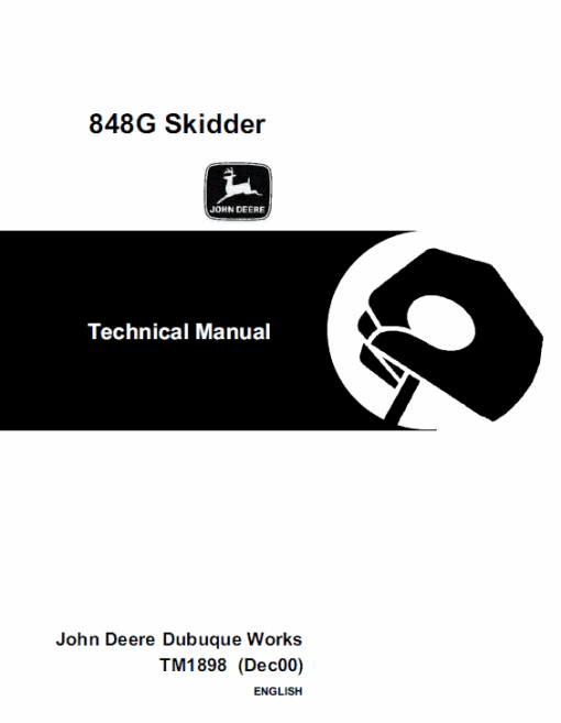 John Deere 848G Skidder Repair Technical Manual (TM1898)