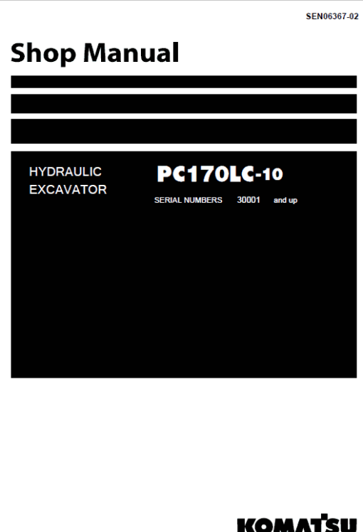 Komatsu PC170LC-10 Excavator Service Manual