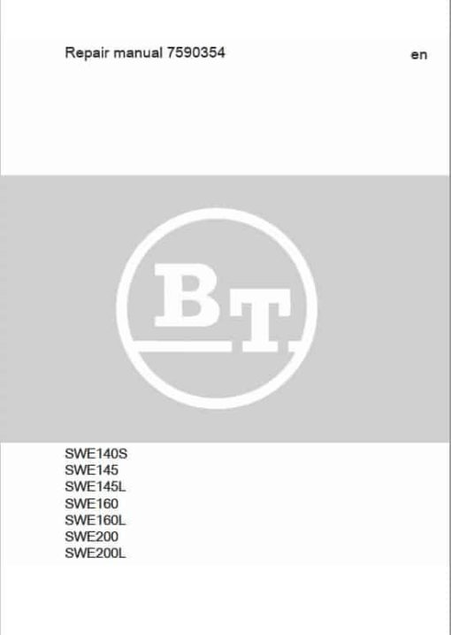 BT SWE140S, SWE145, SWE145L, SWE160, SWE160L, SWE200, SWE200L Manual