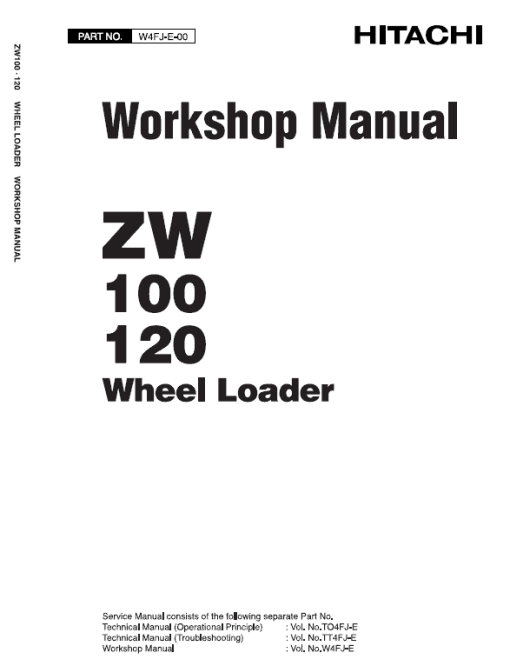 Hitachi ZW100 and ZW120 Wheel Loader Service Repair Manual