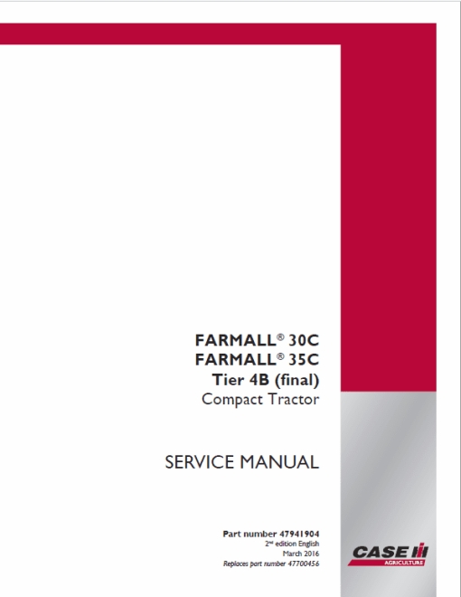 Case  Farmall 30C, 35C, 40C Tractor Service Manual