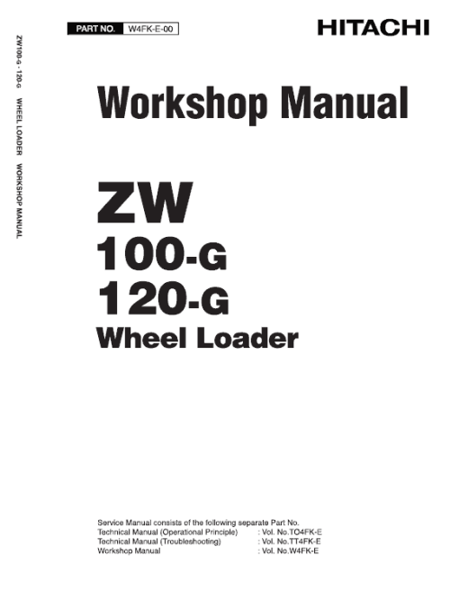 Hitachi ZW100-G, ZW120-G Wheel Loader Service Repair Manual