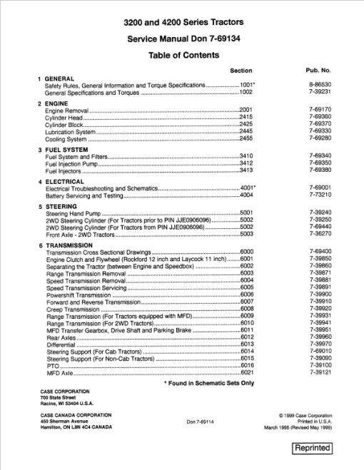 Case 3210, 3220, 3230 Tractor Service Manual