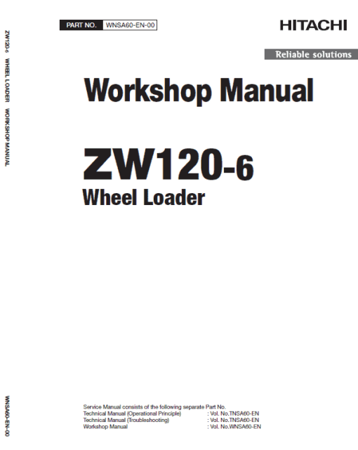 Hitachi ZW120-6 Wheel Loader Service Repair Manual