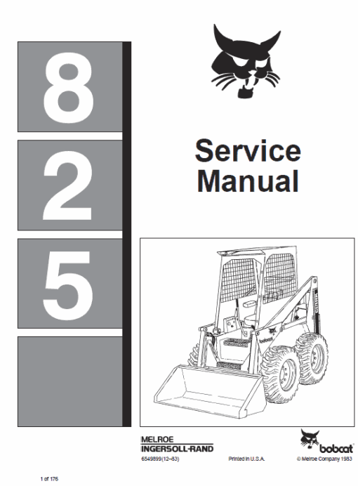 Bobcat 825 Skid-Steer Loader Service Manual