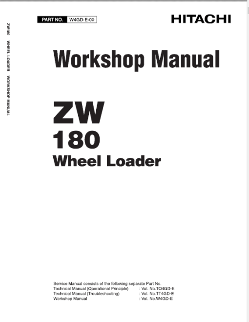 Hitachi ZW180 Wheel Loader Service Repair Manual