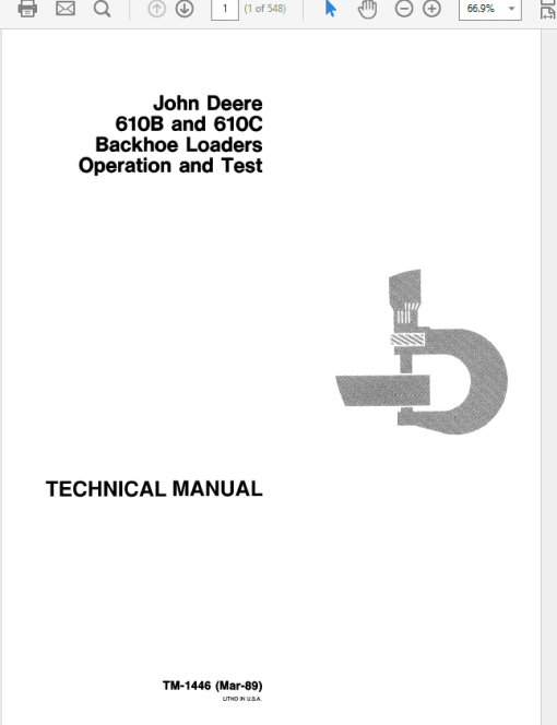 John Deere 610B, 610C Backhoe Loaders (TM1446 and TM1447) - Image 7