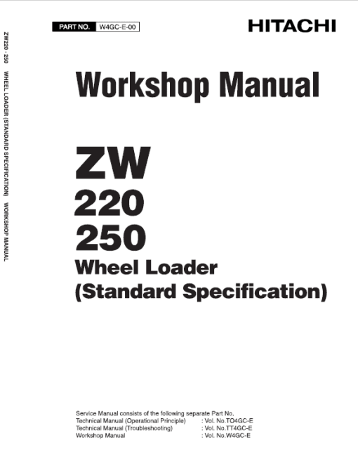 Hitachi ZW220, ZW250 Wheel Loader Service Repair Manual - Image 7