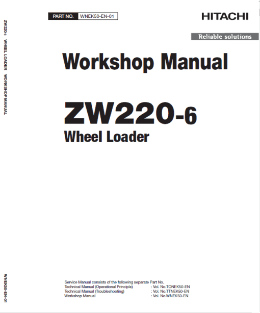 Hitachi ZW220-6 Wheel Loader Service Repair Manual