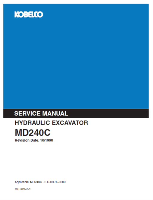 Kobelco MD240C Excavator Service Manual