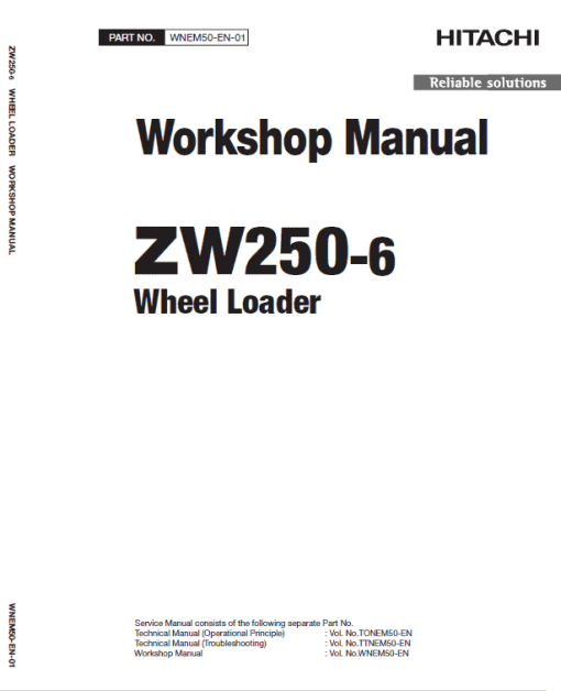 Hitachi ZW250-6 Wheel Loader Service Repair Manual