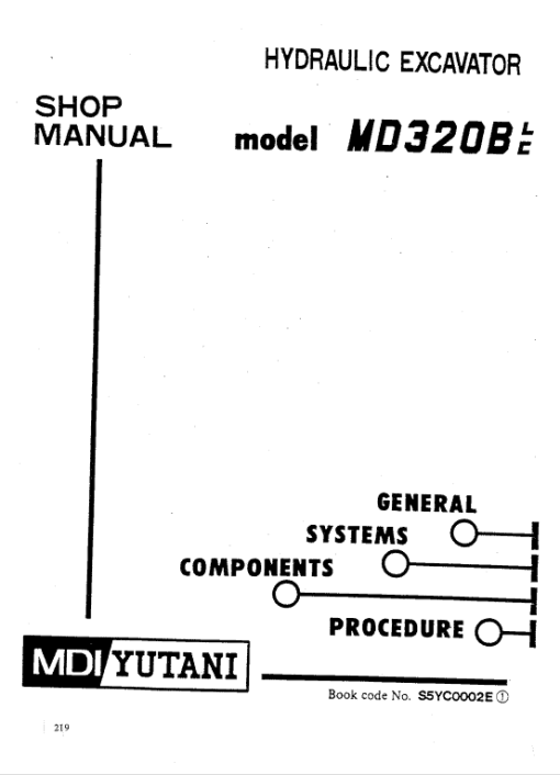 Kobelco MD320BLC Excavator Service Manual