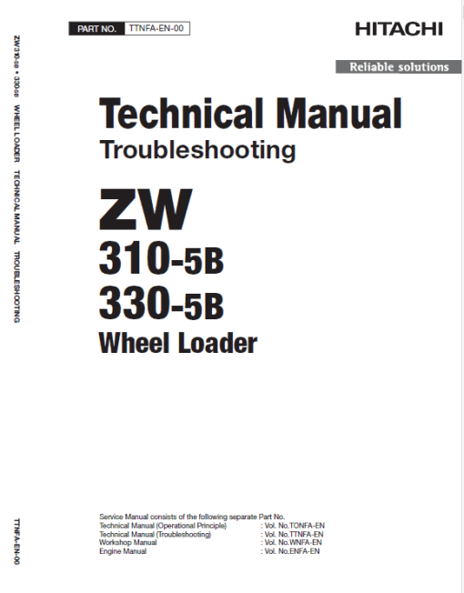 Hitachi ZW310-5A, ZW310-5B Wheel Loader Service Repair Manual