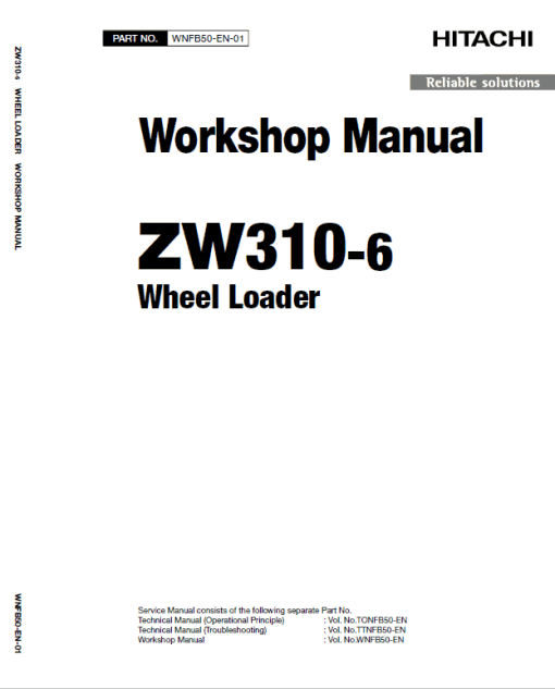 Hitachi ZW310-6 Wheel Loader Service Repair Manual