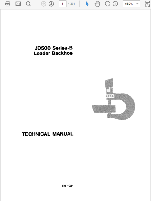 John Deere 500B Backhoe Loader Repair Technical Manual (TM1024)