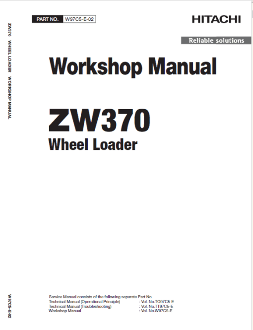 Hitachi ZW370, ZW370-G Wheel Loader Service Repair Manual - Image 2