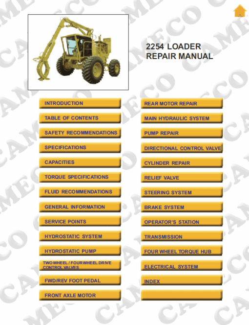 Cameco 2254 Loader Repair Service Manual - Image 2