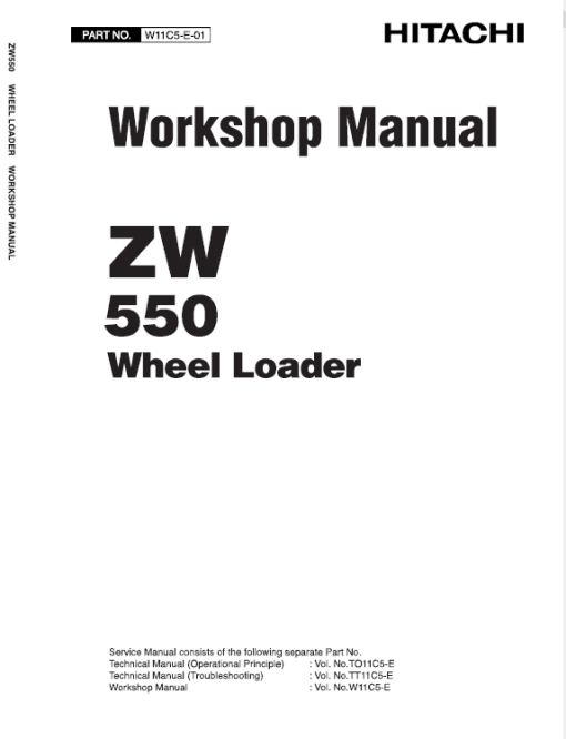 Hitachi ZW550, ZW550-G Wheel Loader Service Repair Manual