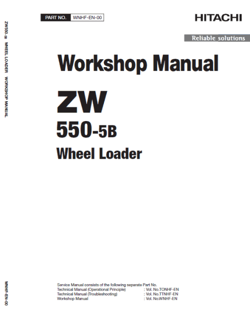 Hitachi ZW550-5B Wheel Loader Service Repair Manual