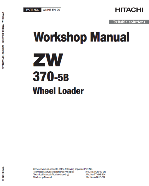 Hitachi ZW370-5B Wheel Loader Service Repair Manual