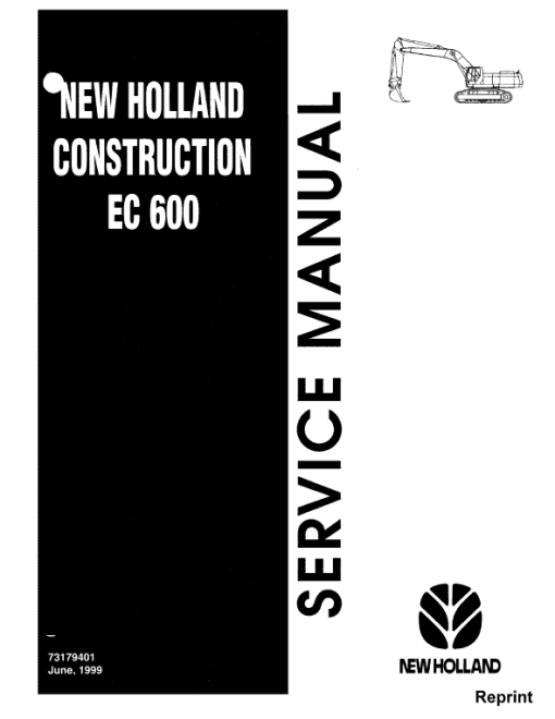 New Holland EC600 Crawler Excavator Service Manual