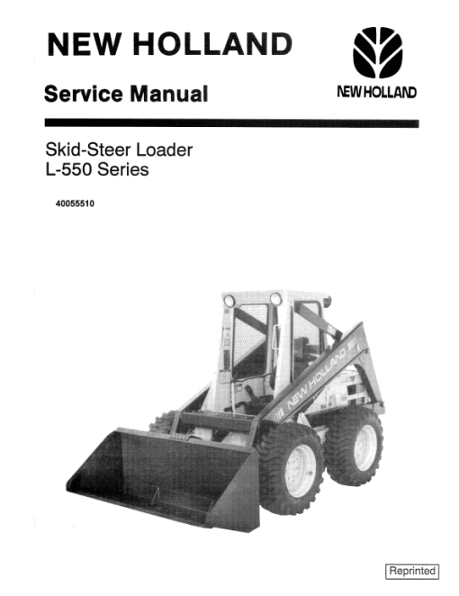 New Holland L550 SkidSteer Loader Service Manual