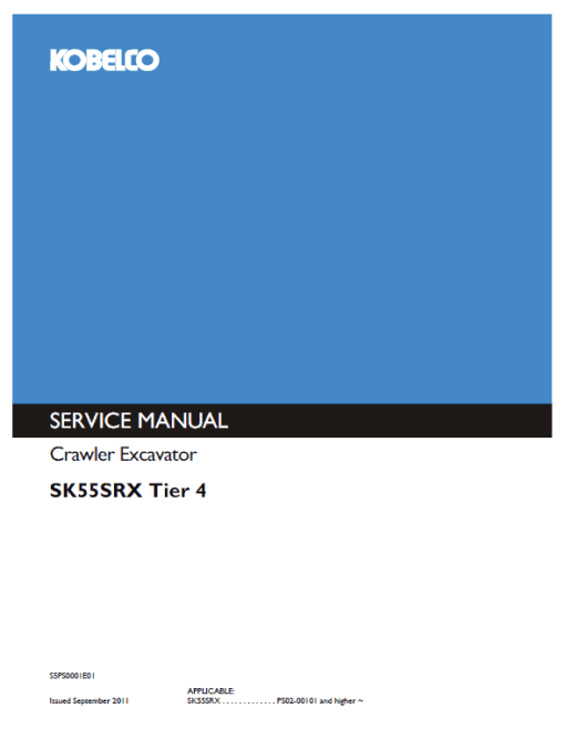 Kobelco SK55SRX-T4 Excavator Service Manual