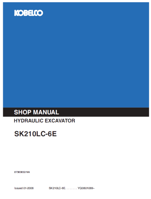 Kobelco SK210LC-6E Excavator Service Manual