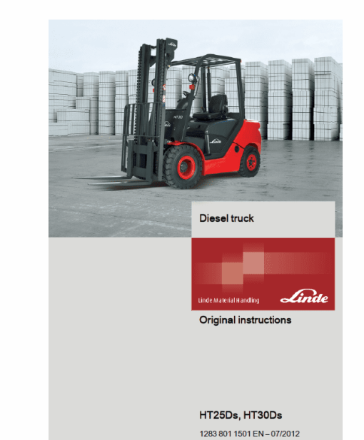 Linde Series 1283 Diesel Forklift Truck: HT25D HT25Ts HT30D HT30Ts Repair Service Manual - Image 2