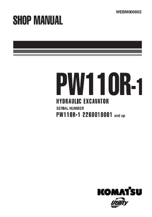 Komatsu PW110R-1 Excavator Service Manual