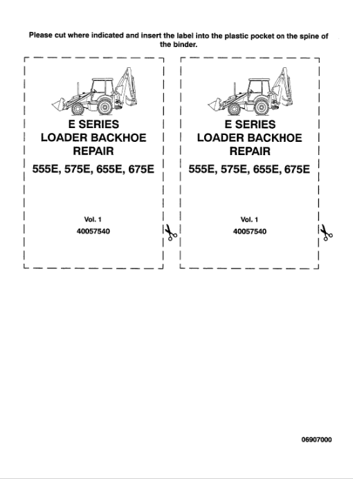 Ford New Holland 555E, 575E, 655E, 675E Backhoe Loader Service Manual