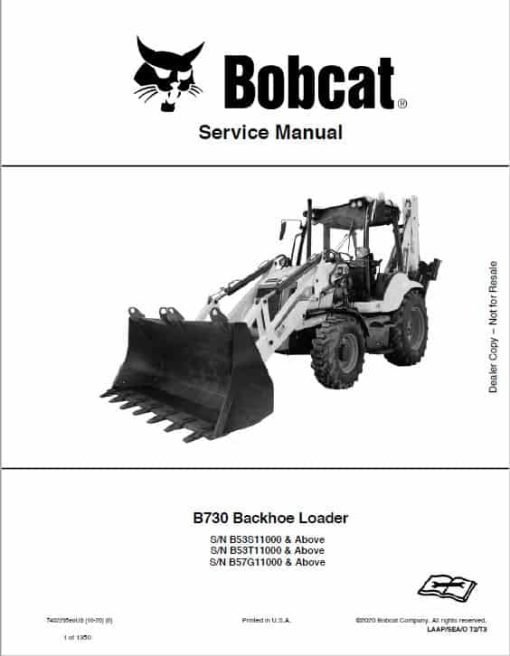 Bobcat B730 Loader Service Repair Manual