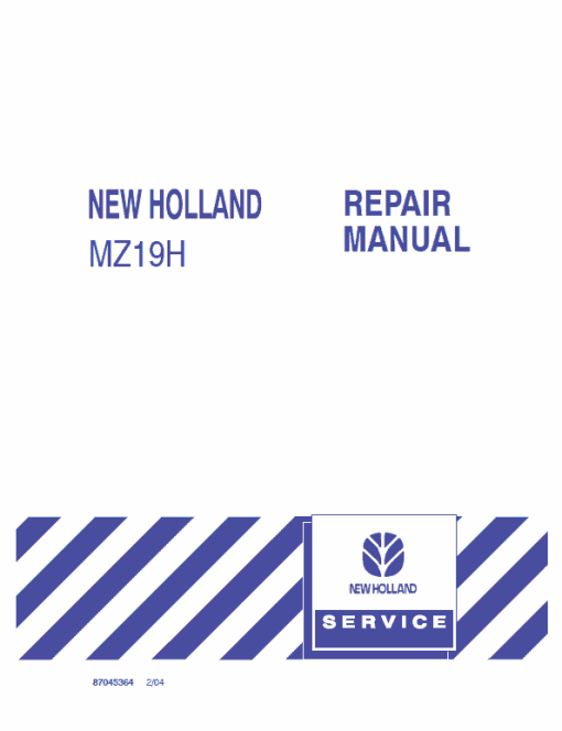 New Holland MZ19H Mower Tractor Service Manual