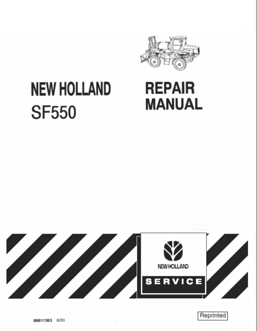 New Holland SF550 Sprayer Service Manual