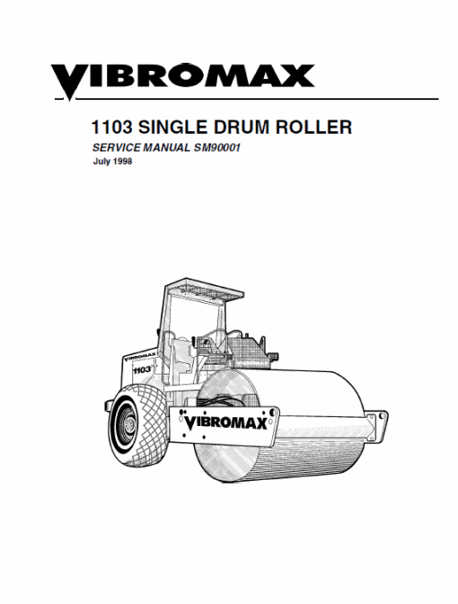 JCB Vibromax 1103 Single Drum Roller Service Manual