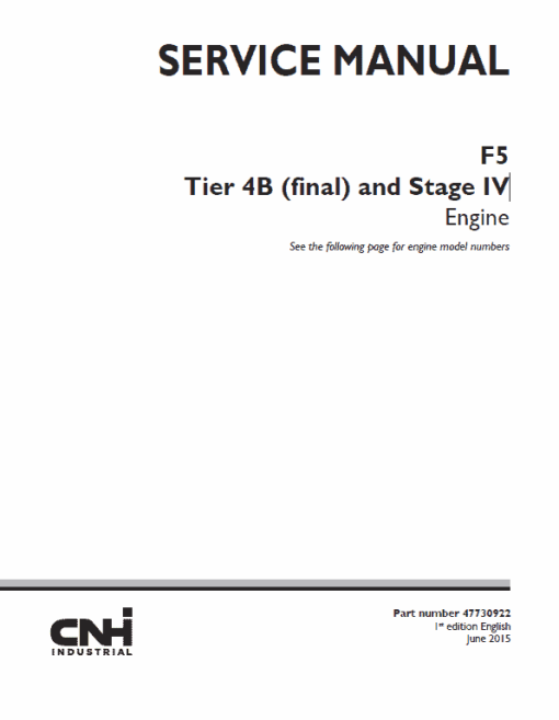 CNH F5 Tier 4B (final) and Stage IV Service Manual - Image 2