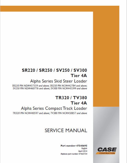 Case TR320, TV380 Track Loader Service Manual (Tier 4A) - Image 5