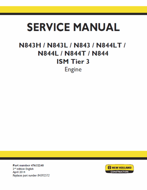 ISM Tier 3 Engine Service Repair Manual